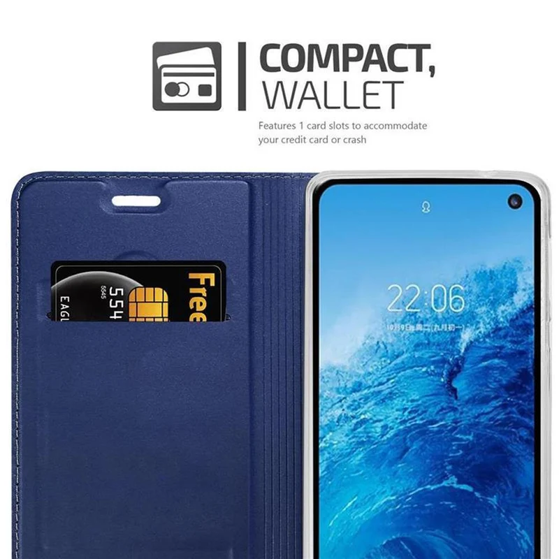 Cadorabo Hülle kompatibel mit Samsung Galaxy S10e Schutzhülle mit Magnetverschluss, Standfunktion und Kartenfach