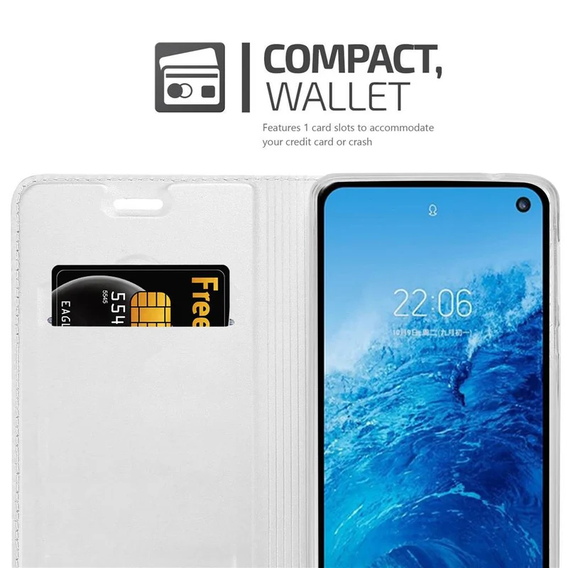 Cadorabo Hülle kompatibel mit Samsung Galaxy S10e Schutzhülle mit Magnetverschluss, Standfunktion und Kartenfach