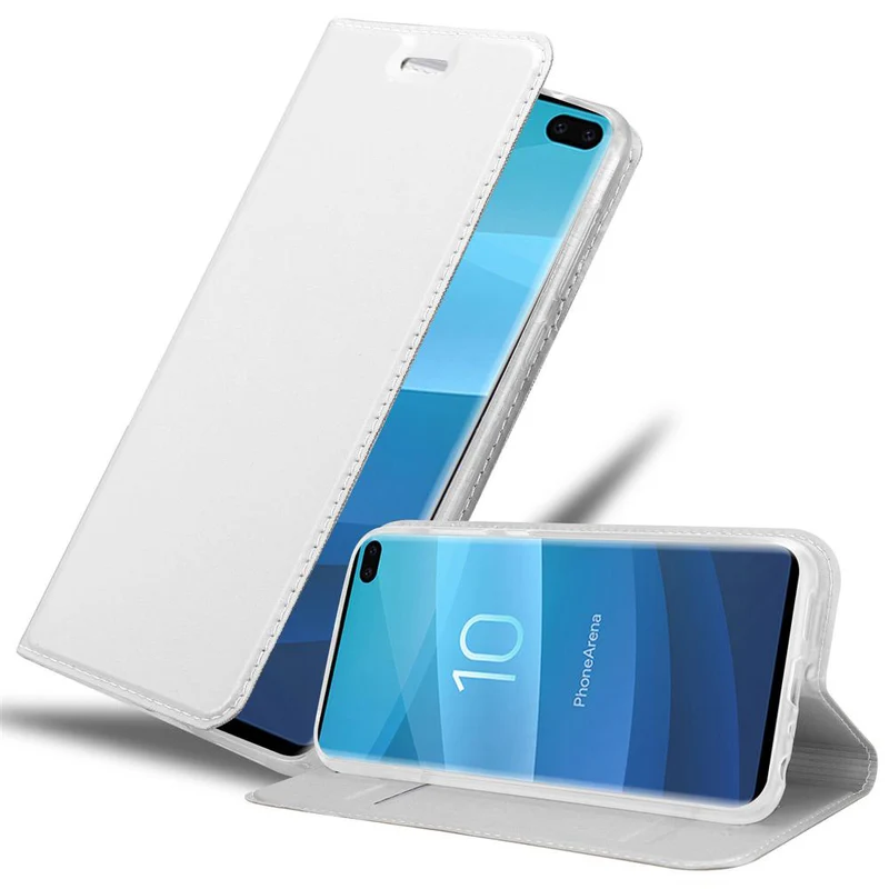 Cadorabo Hülle kompatibel mit Samsung Galaxy S10 PLUS Schutzhülle mit Magnetverschluss, Standfunktion und Kartenfach