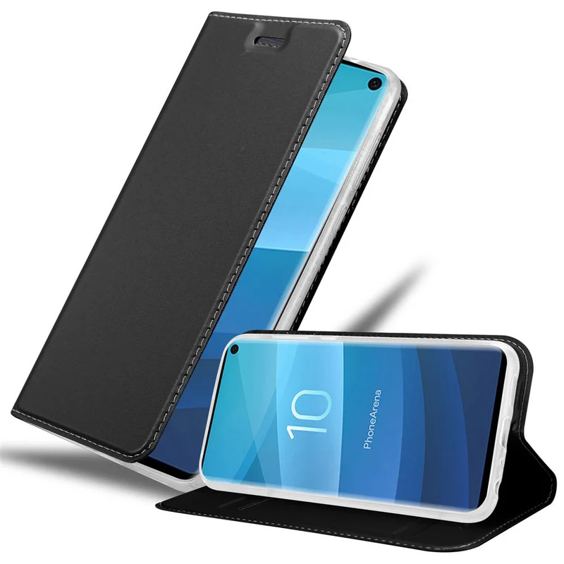 Cadorabo Hülle kompatibel mit Samsung Galaxy S10 4G Schutzhülle mit Magnetverschluss, Standfunktion und Kartenfach