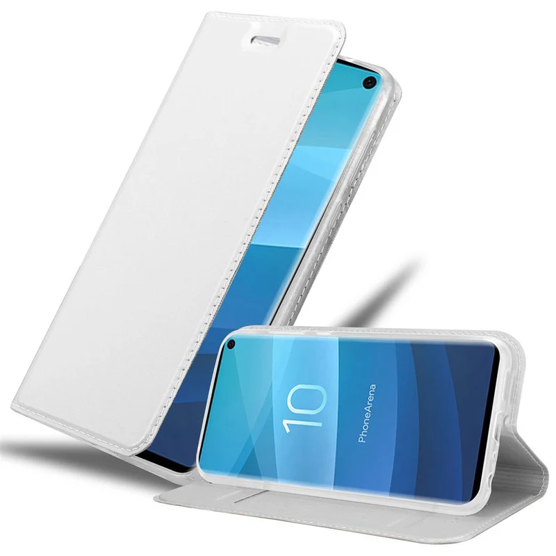 Cadorabo Hülle kompatibel mit Samsung Galaxy S10 4G Schutzhülle mit Magnetverschluss, Standfunktion und Kartenfach