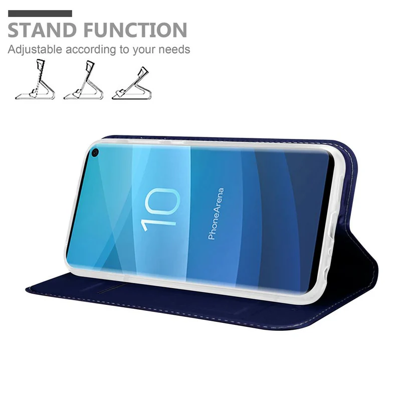 Cadorabo Hülle kompatibel mit Samsung Galaxy S10 4G Schutzhülle mit Magnetverschluss, Standfunktion und Kartenfach