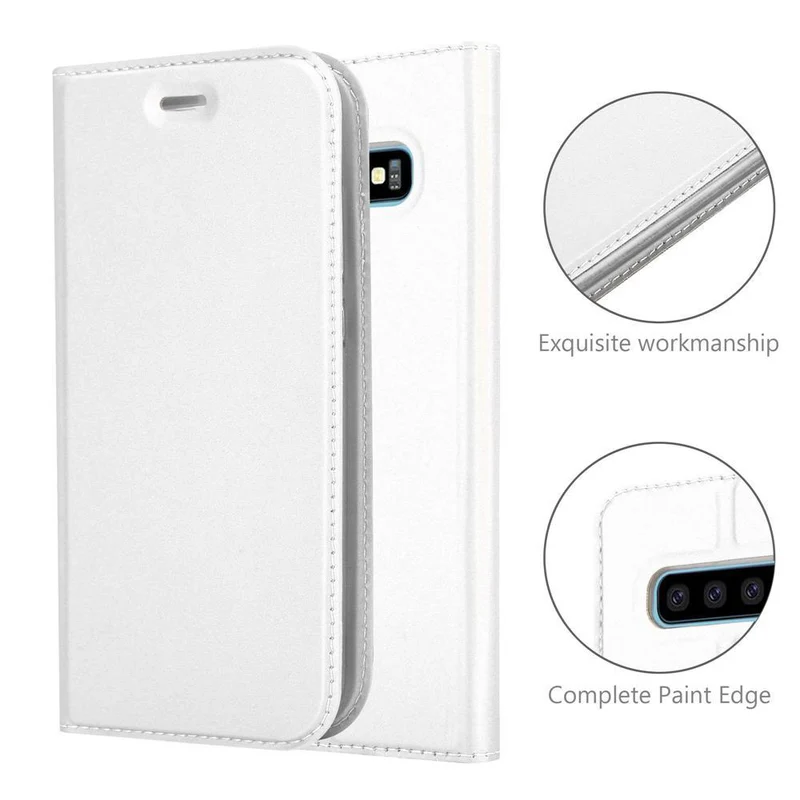 Cadorabo Hülle kompatibel mit Samsung Galaxy S10 4G Schutzhülle mit Magnetverschluss, Standfunktion und Kartenfach