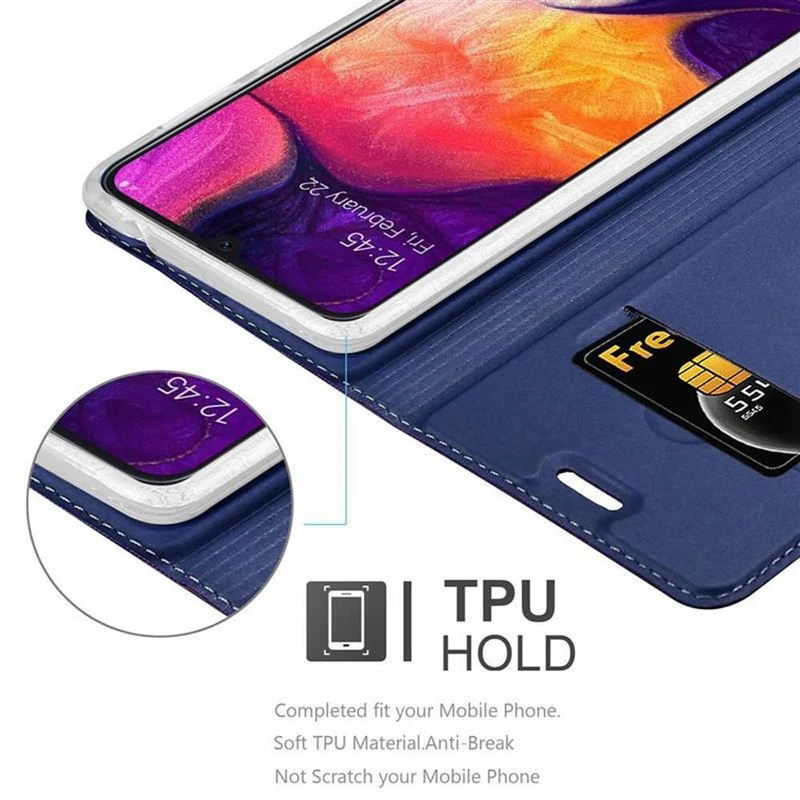 Cadorabo Hülle kompatibel mit Samsung Galaxy A50 4G / A50s / A30s Schutzhülle mit Magnetverschluss, Standfunktion und Kartenfach