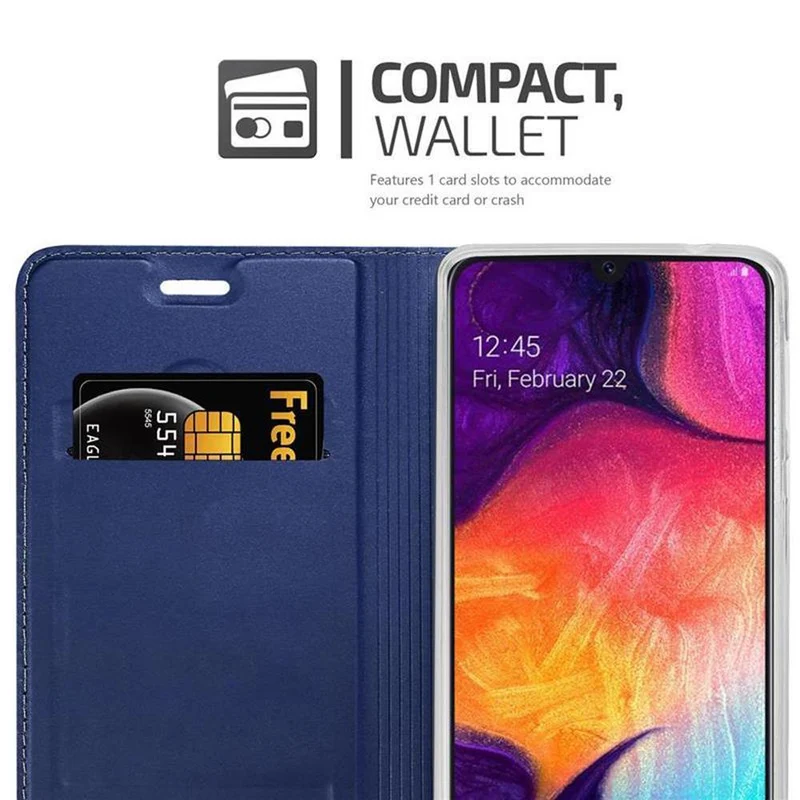 Cadorabo Hülle kompatibel mit Samsung Galaxy A50 4G / A50s / A30s Schutzhülle mit Magnetverschluss, Standfunktion und Kartenfach