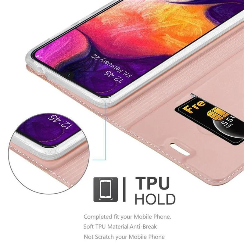 Cadorabo Hülle kompatibel mit Samsung Galaxy A50 4G / A50s / A30s Schutzhülle mit Magnetverschluss, Standfunktion und Kartenfach