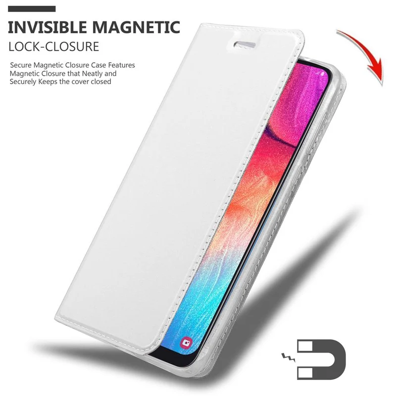 Cadorabo Hülle kompatibel mit Samsung Galaxy A50 4G / A50s / A30s Schutzhülle mit Magnetverschluss, Standfunktion und Kartenfach