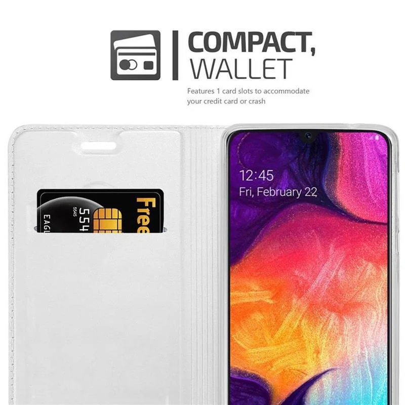 Cadorabo Hülle kompatibel mit Samsung Galaxy A50 4G / A50s / A30s Schutzhülle mit Magnetverschluss, Standfunktion und Kartenfach