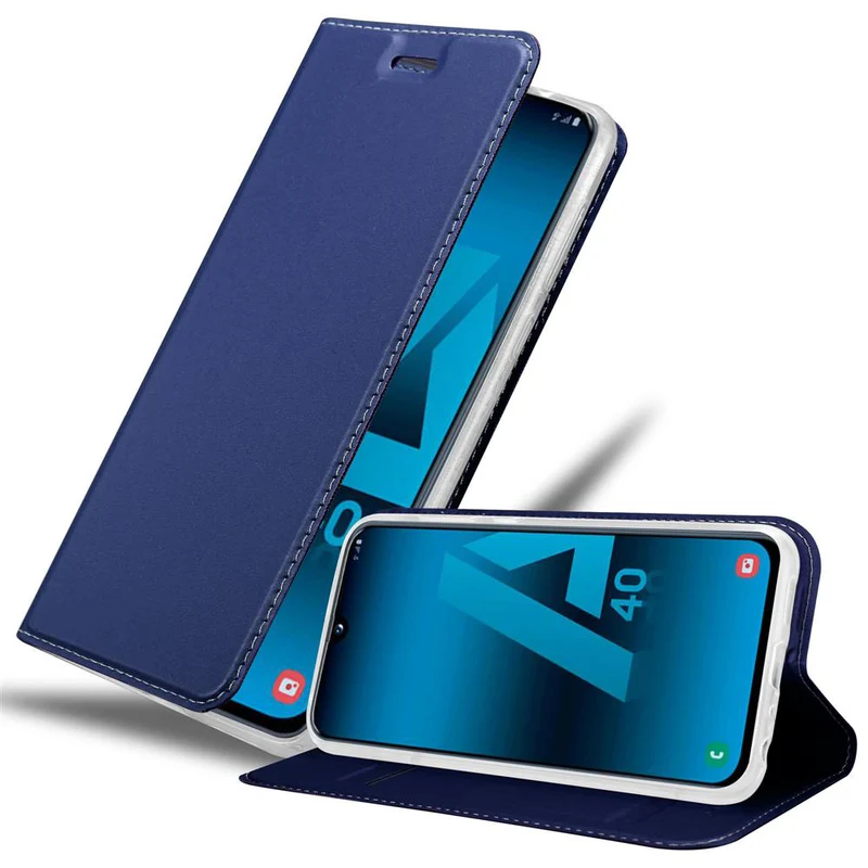 Cadorabo Hülle kompatibel mit Samsung Galaxy A40 Schutzhülle mit Magnetverschluss, Standfunktion und Kartenfach