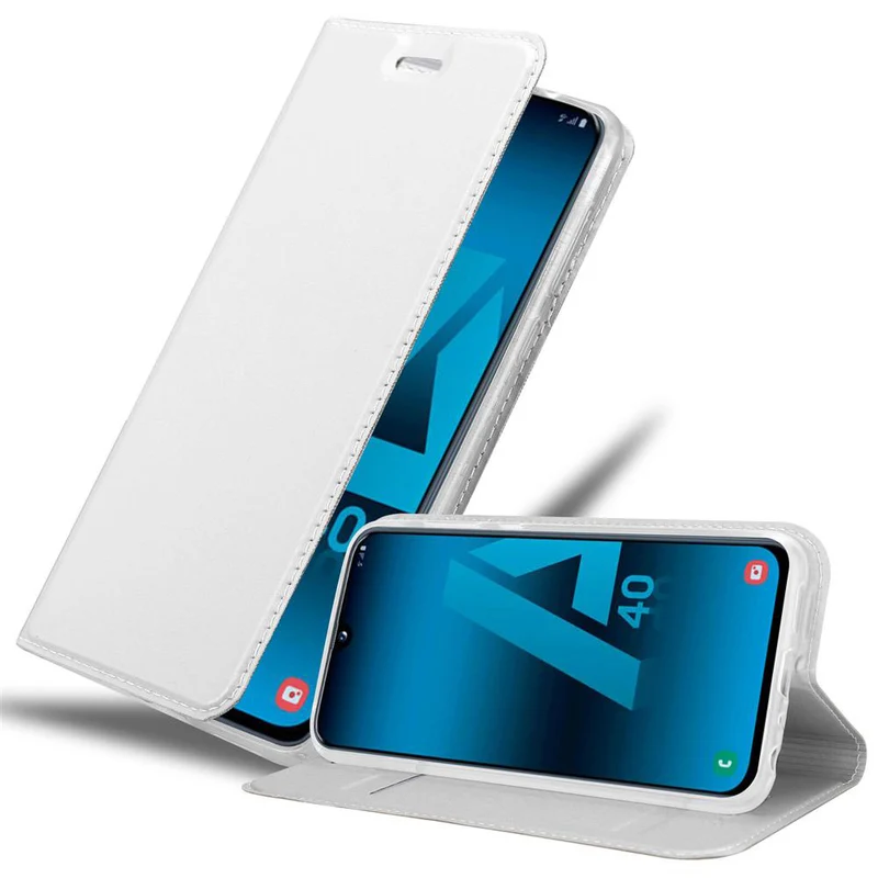 Cadorabo Hülle kompatibel mit Samsung Galaxy A40 Schutzhülle mit Magnetverschluss, Standfunktion und Kartenfach