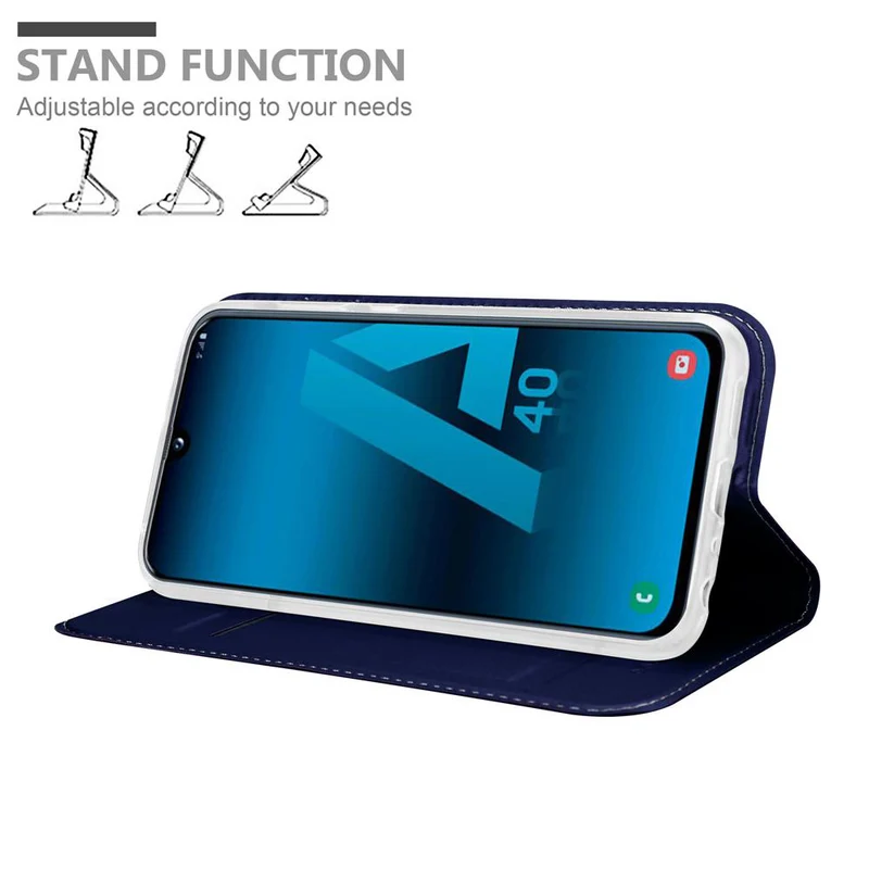 Cadorabo Hülle kompatibel mit Samsung Galaxy A40 Schutzhülle mit Magnetverschluss, Standfunktion und Kartenfach