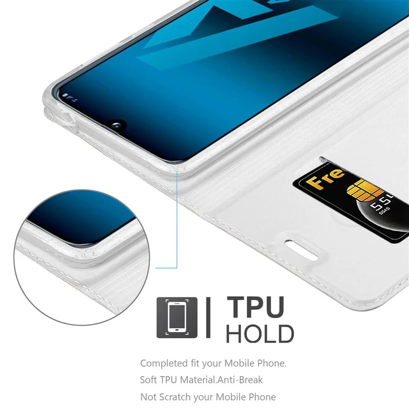 Cadorabo Hülle kompatibel mit Samsung Galaxy A40 Schutzhülle mit Magnetverschluss, Standfunktion und Kartenfach