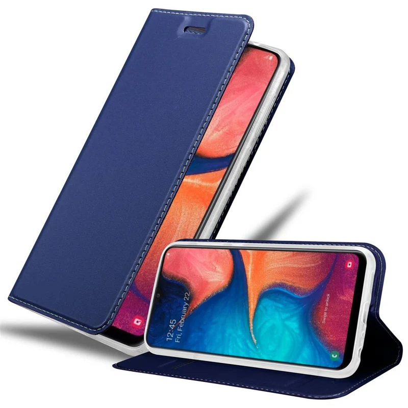 Cadorabo Hülle kompatibel mit Samsung Galaxy A10e / A20e Schutzhülle mit Magnetverschluss, Standfunktion und Kartenfach