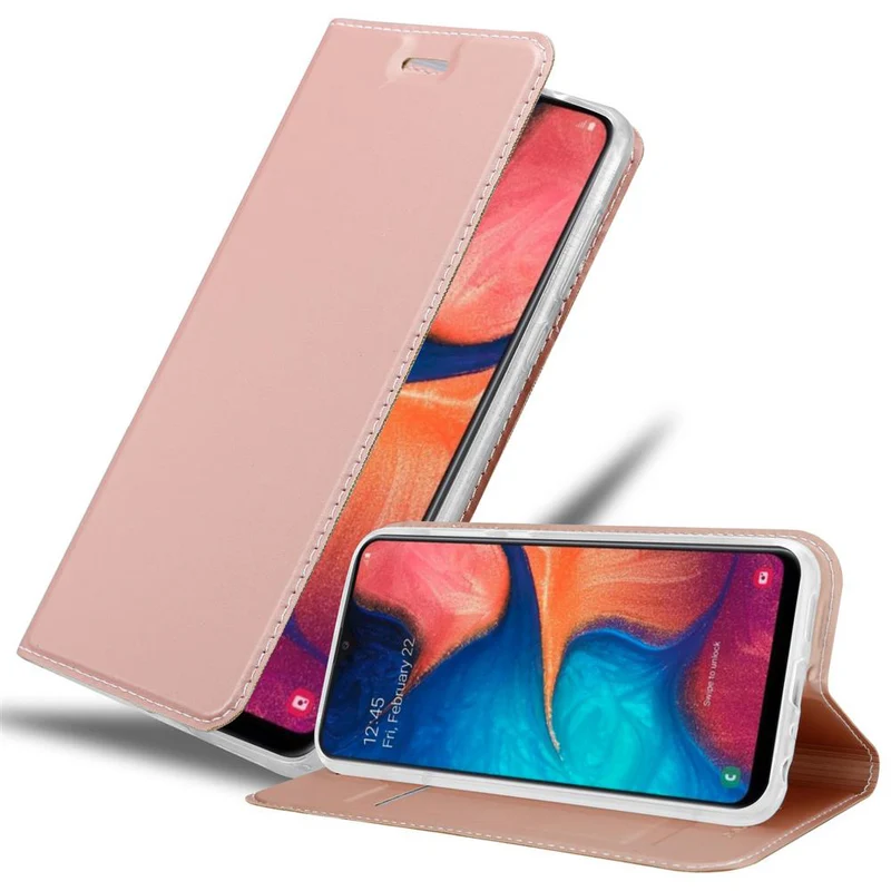 Cadorabo Hülle kompatibel mit Samsung Galaxy A10e / A20e Schutzhülle mit Magnetverschluss, Standfunktion und Kartenfach
