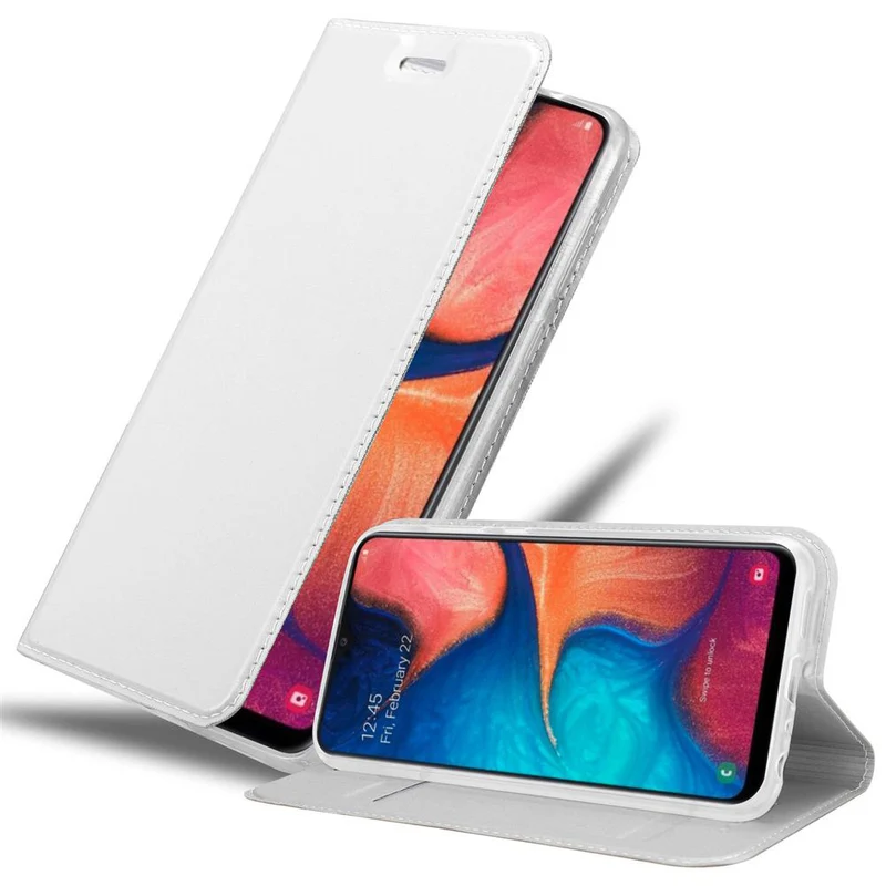 Cadorabo Hülle kompatibel mit Samsung Galaxy A10e / A20e Schutzhülle mit Magnetverschluss, Standfunktion und Kartenfach