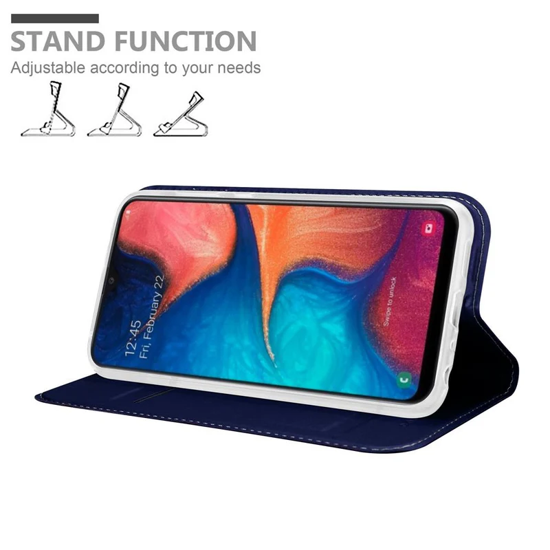 Cadorabo Hülle kompatibel mit Samsung Galaxy A10e / A20e Schutzhülle mit Magnetverschluss, Standfunktion und Kartenfach
