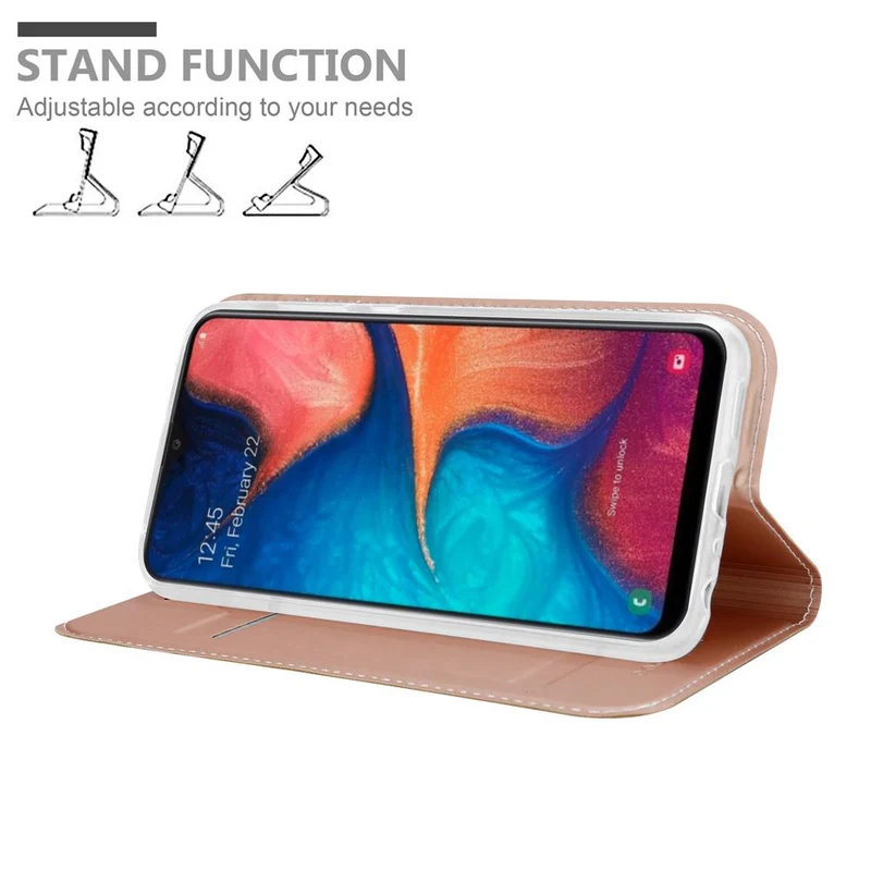 Cadorabo Hülle kompatibel mit Samsung Galaxy A10e / A20e Schutzhülle mit Magnetverschluss, Standfunktion und Kartenfach