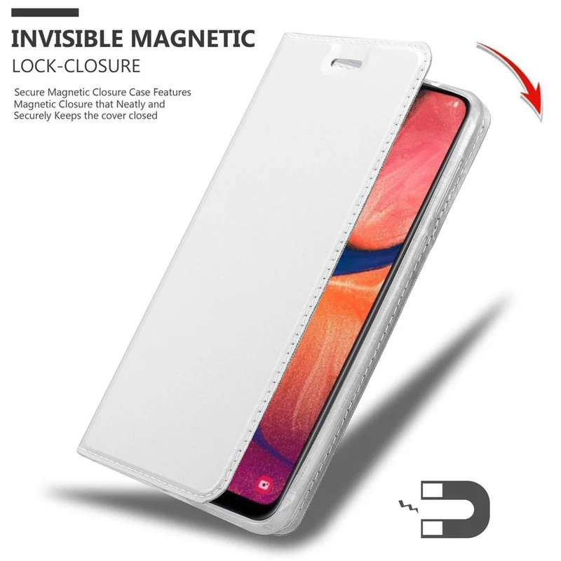 Cadorabo Hülle kompatibel mit Samsung Galaxy A10e / A20e Schutzhülle mit Magnetverschluss, Standfunktion und Kartenfach