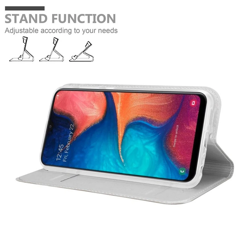 Cadorabo Hülle kompatibel mit Samsung Galaxy A10e / A20e Schutzhülle mit Magnetverschluss, Standfunktion und Kartenfach