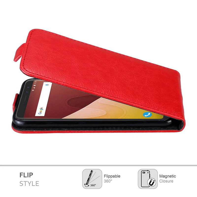 Cadorabo Hülle kompatibel mit WIKO VIEW PRIME Schutzhülle im Flip Design mit Magnetverschluss