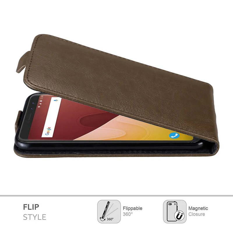 Cadorabo Hülle kompatibel mit WIKO VIEW PRIME Schutzhülle im Flip Design mit Magnetverschluss