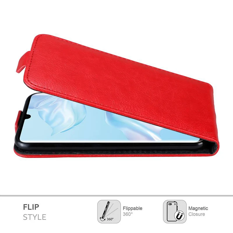 Cadorabo Hülle kompatibel mit Huawei P30 PRO Schutzhülle im Flip Design mit Magnetverschluss