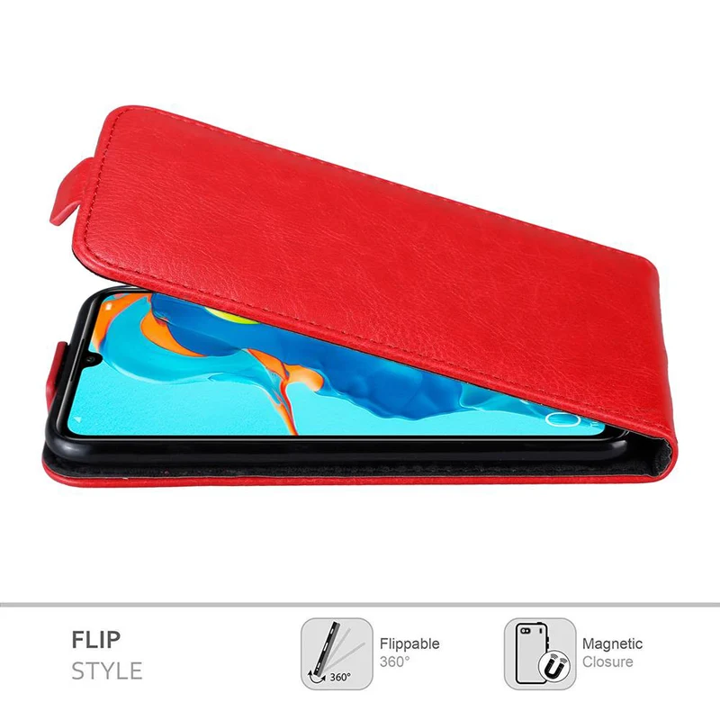 Cadorabo Hülle kompatibel mit Huawei P30 LITE Schutzhülle im Flip Design mit Magnetverschluss