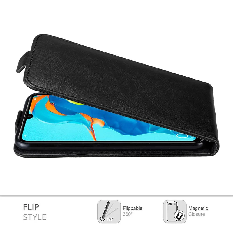 Cadorabo Hülle kompatibel mit Huawei P30 LITE Schutzhülle im Flip Design mit Magnetverschluss