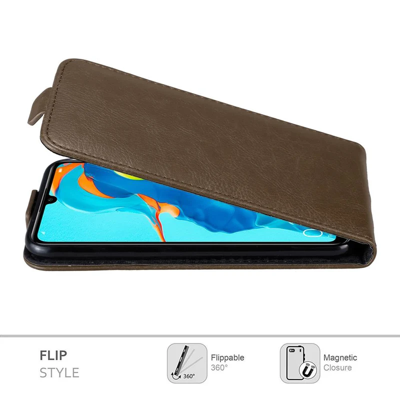 Cadorabo Hülle kompatibel mit Huawei P30 LITE Schutzhülle im Flip Design mit Magnetverschluss