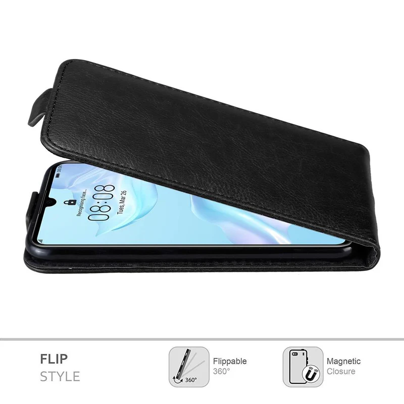 Cadorabo Hülle kompatibel mit Huawei P30 Schutzhülle im Flip Design mit Magnetverschluss