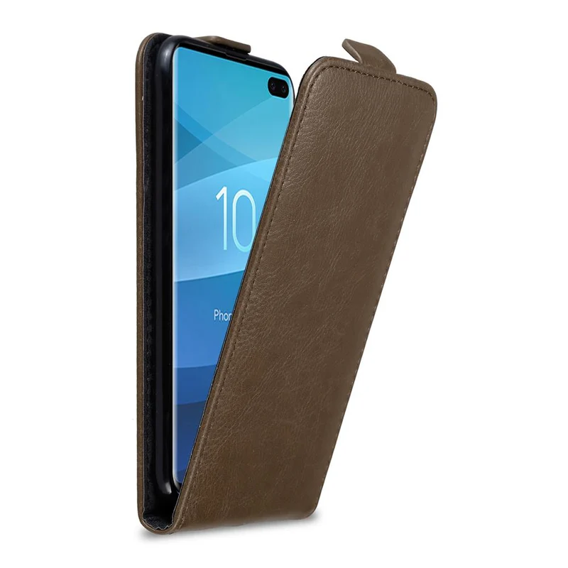 Cadorabo Hülle kompatibel mit Samsung Galaxy S10 PLUS Schutzhülle im Flip Design mit Magnetverschluss