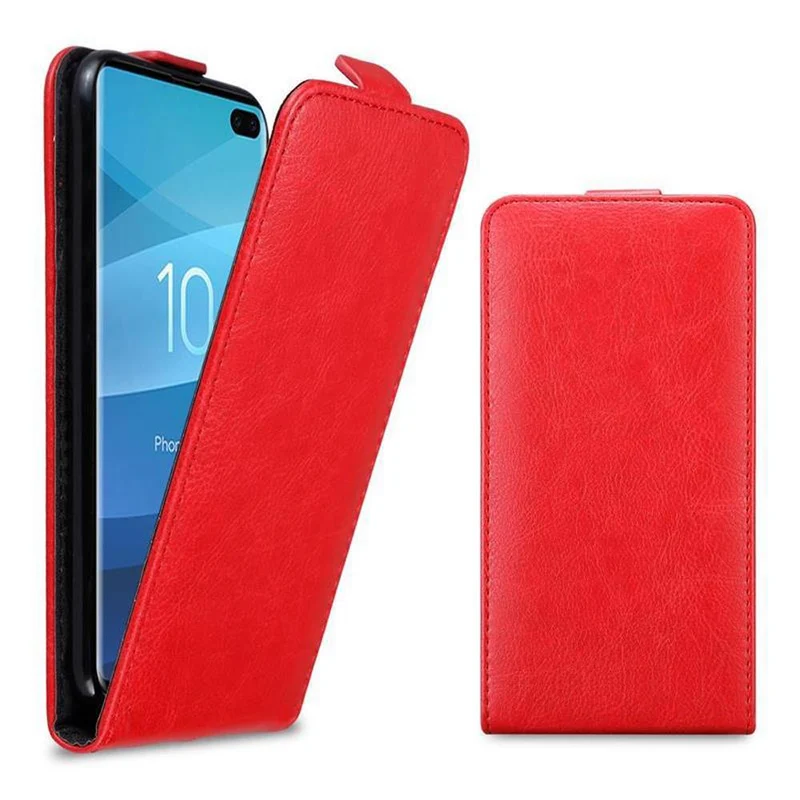 Cadorabo Hülle kompatibel mit Samsung Galaxy S10 PLUS Schutzhülle im Flip Design mit Magnetverschluss
