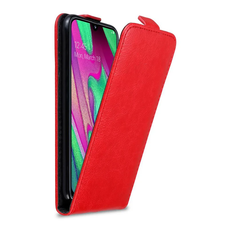 Cadorabo Hülle kompatibel mit Samsung Galaxy A40 Schutzhülle im Flip Design mit Magnetverschluss
