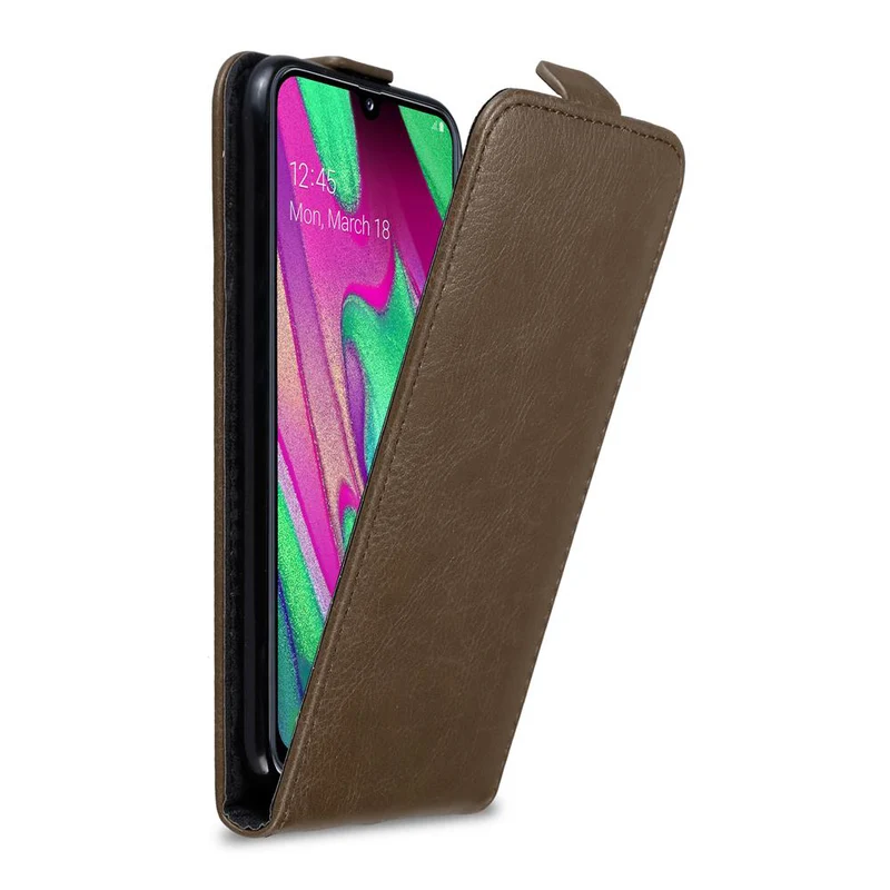 Cadorabo Hülle kompatibel mit Samsung Galaxy A40 Schutzhülle im Flip Design mit Magnetverschluss