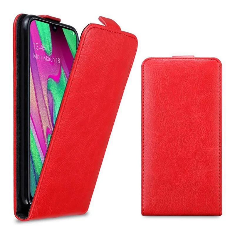 Cadorabo Hülle kompatibel mit Samsung Galaxy A40 Schutzhülle im Flip Design mit Magnetverschluss