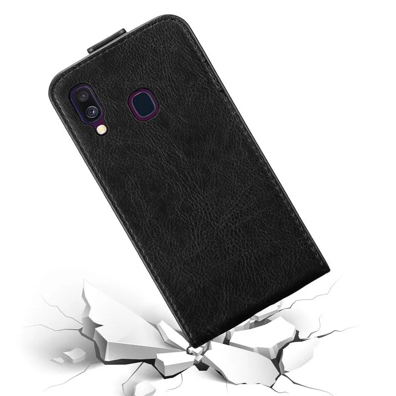 Cadorabo Hülle kompatibel mit Samsung Galaxy A40 Schutzhülle im Flip Design mit Magnetverschluss
