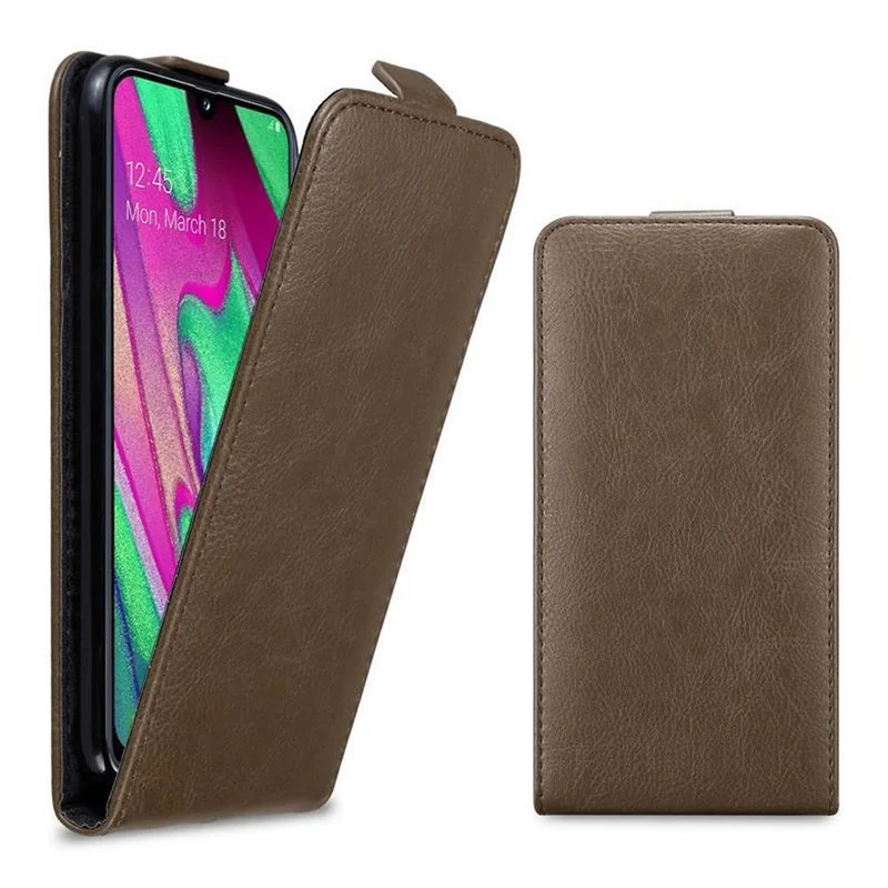Cadorabo Hülle kompatibel mit Samsung Galaxy A40 Schutzhülle im Flip Design mit Magnetverschluss