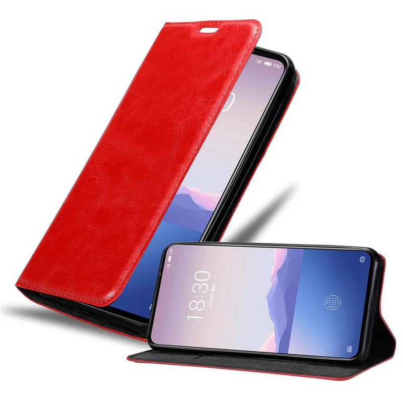 Cadorabo Hülle kompatibel mit MEIZU 16S Schutzhülle mit Magnetverschluss, Standfunktion und Kartenfach