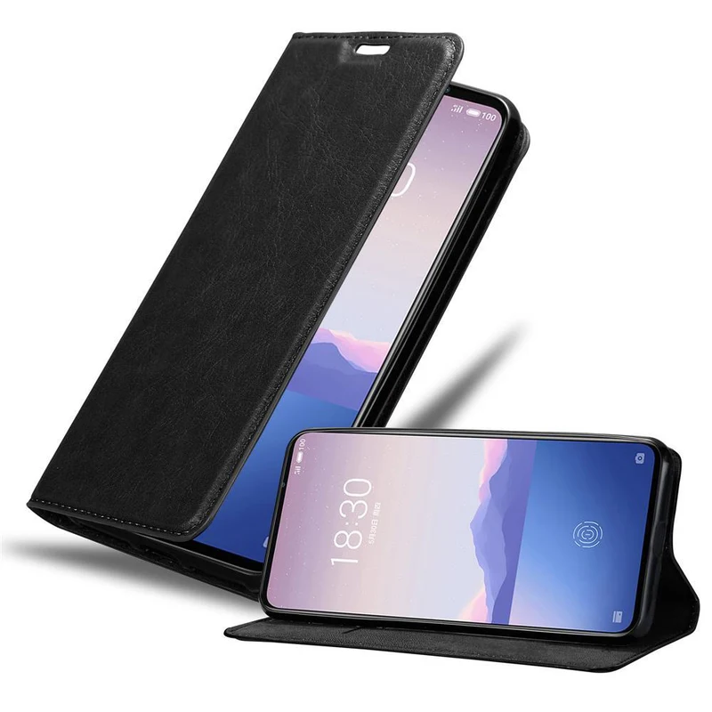 Cadorabo Hülle kompatibel mit MEIZU 16S Schutzhülle mit Magnetverschluss, Standfunktion und Kartenfach