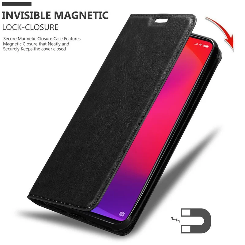 Cadorabo Hülle kompatibel mit Xiaomi Mi 9T / Mi 9T PRO / RedMi K20 / RedMi K20 PRO Schutzhülle mit Magnetverschluss, Standfunktion und Kartenfach