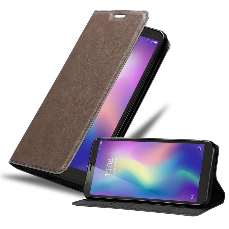 Cadorabo Hülle kompatibel mit ZTE Blade A5 2019 Schutzhülle mit Magnetverschluss, Standfunktion und Kartenfach