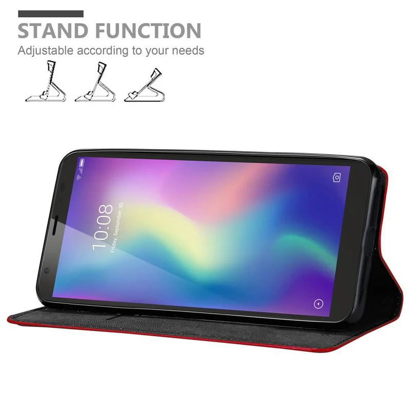 Cadorabo Hülle kompatibel mit ZTE Blade A5 2019 Schutzhülle mit Magnetverschluss, Standfunktion und Kartenfach