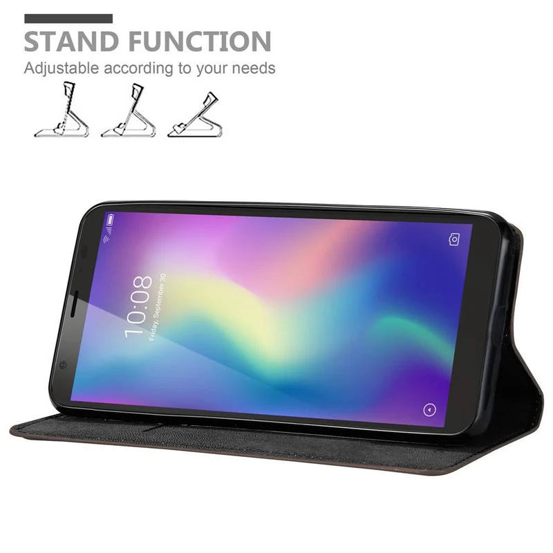 Cadorabo Hülle kompatibel mit ZTE Blade A5 2019 Schutzhülle mit Magnetverschluss, Standfunktion und Kartenfach