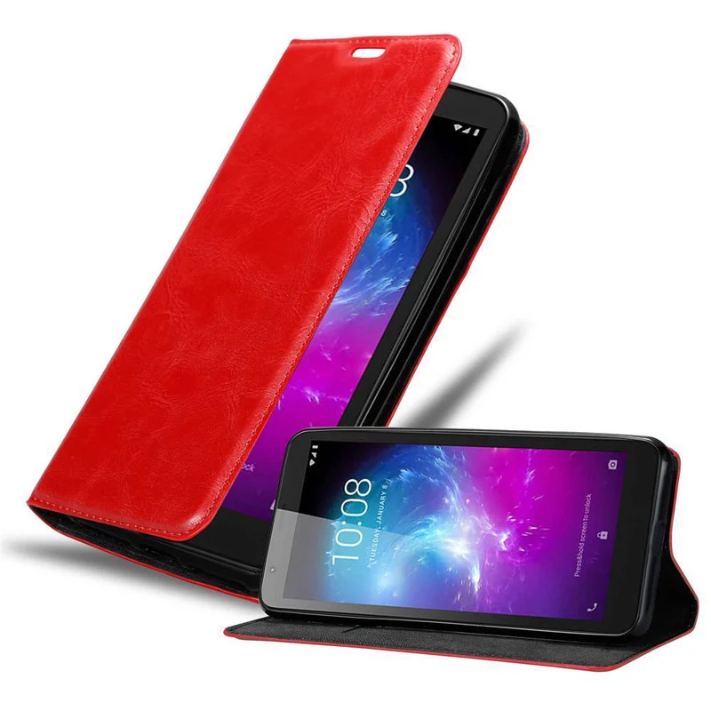 Cadorabo Hülle kompatibel mit ZTE Blade A3 2019 Schutzhülle mit Magnetverschluss, Standfunktion und Kartenfach