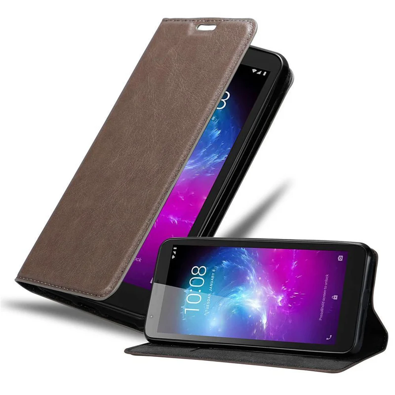 Cadorabo Hülle kompatibel mit ZTE Blade A3 2019 Schutzhülle mit Magnetverschluss, Standfunktion und Kartenfach