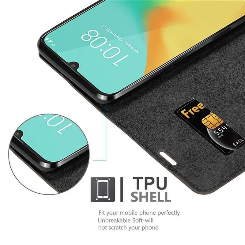 Cadorabo Hülle kompatibel mit ZTE Blade V10 VITA Schutzhülle mit Magnetverschluss, Standfunktion und Kartenfach