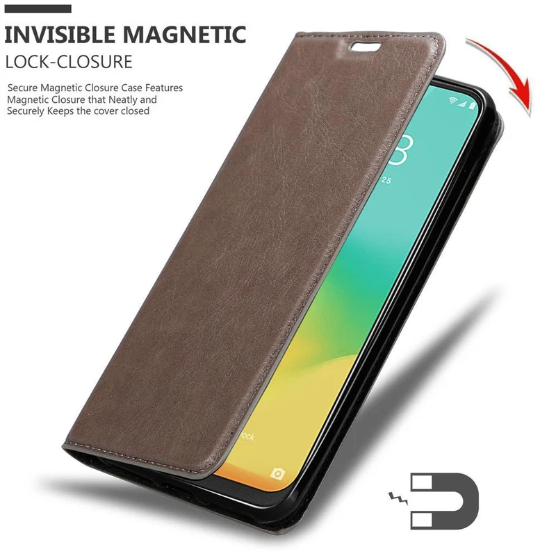 Cadorabo Hülle kompatibel mit ZTE Blade V10 VITA Schutzhülle mit Magnetverschluss, Standfunktion und Kartenfach