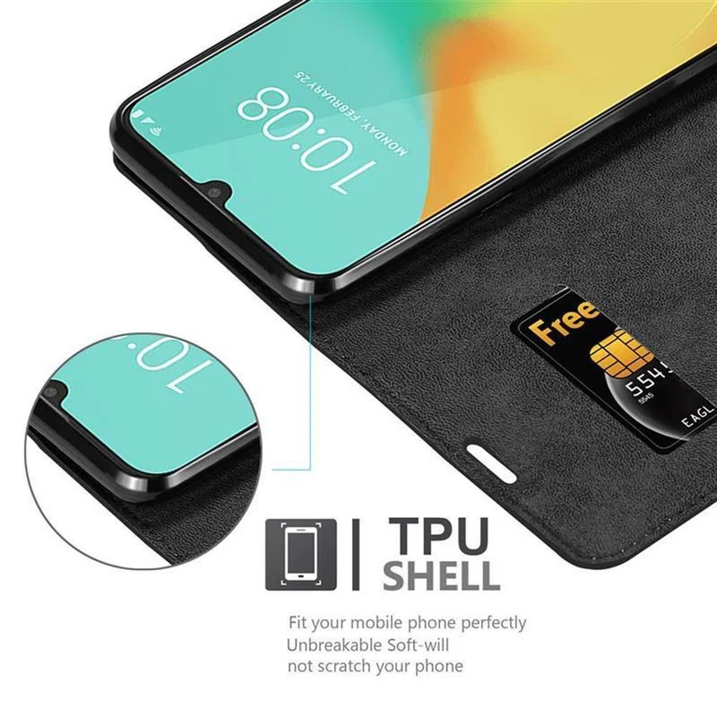 Cadorabo Hülle kompatibel mit ZTE Blade V10 VITA Schutzhülle mit Magnetverschluss, Standfunktion und Kartenfach