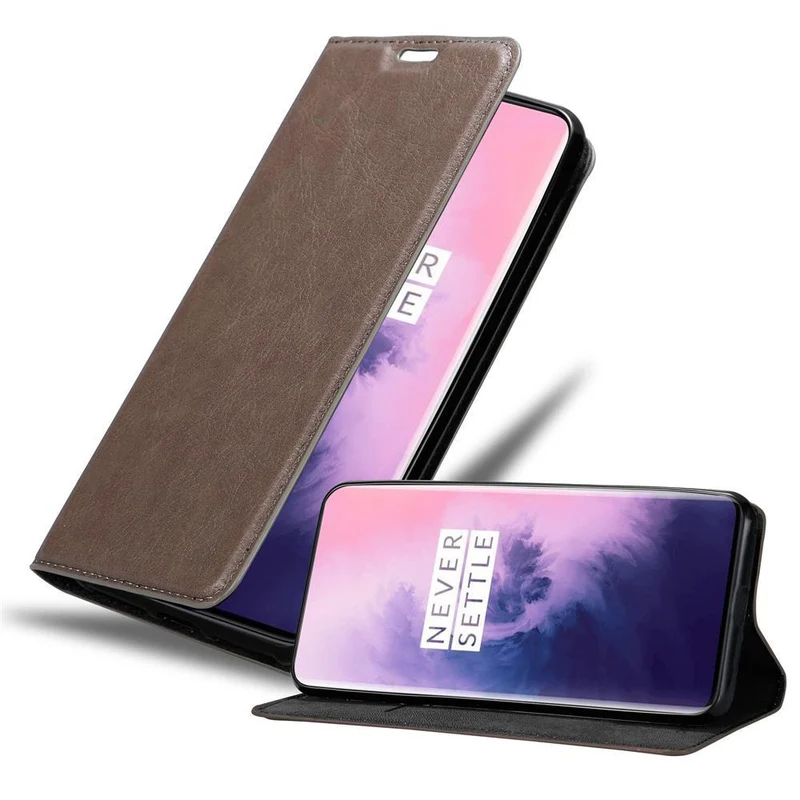 Cadorabo Hülle kompatibel mit OnePlus 7 PRO Schutzhülle mit Magnetverschluss, Standfunktion und Kartenfach
