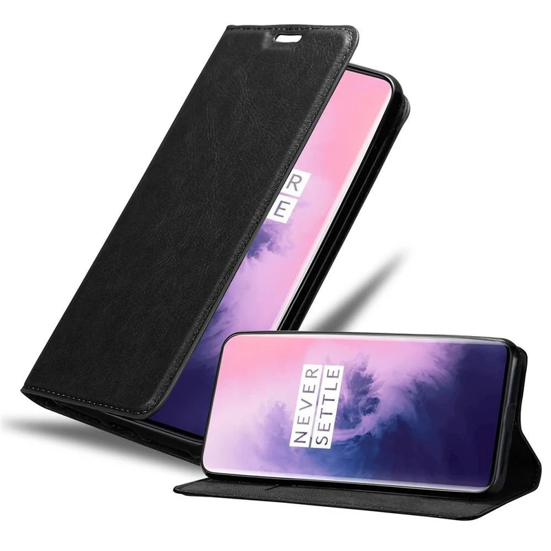 Cadorabo Hülle kompatibel mit OnePlus 7 PRO Schutzhülle mit Magnetverschluss, Standfunktion und Kartenfach